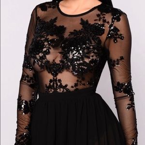 Venue Sequin Maxi Dress - Black